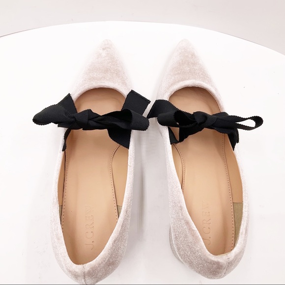 🆕{J.Crew} Avery Block Velvet Heels Bow - Picture 12 of 16